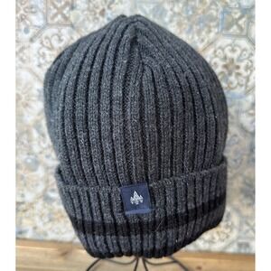 Rainforest Ribbed Fleece Lined Beanie Mens OS Grey Excellent